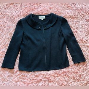 St John Collection Black Zippered Jacket